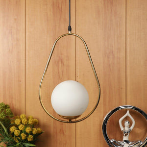 Oro gold metal Hanging Light - 641-1P-GD - Included Bulbs