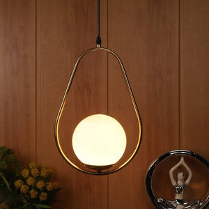 Oro gold metal Hanging Light - 641-1P-GD - Included Bulbs