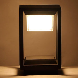 ELIANTE Grey Aluminium Base Frost Acrylic Shade Gate Light - 6430-Gl-Led - Inbuilt LED
