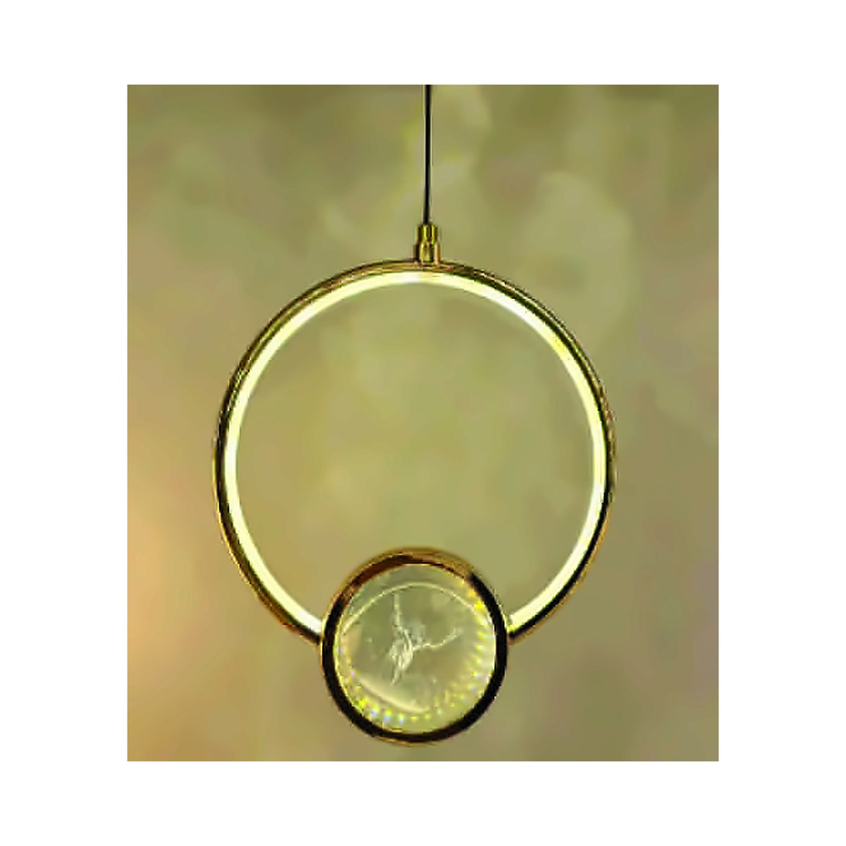Eliante French LED Ring Pendant Light – Clear Acrylic, Metal