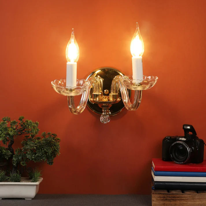 ELIANTE Metal Wall Light Gold for Living Room, Bedroom, Dining Room, Kitchen 6532-2W | by Jainsons Lights