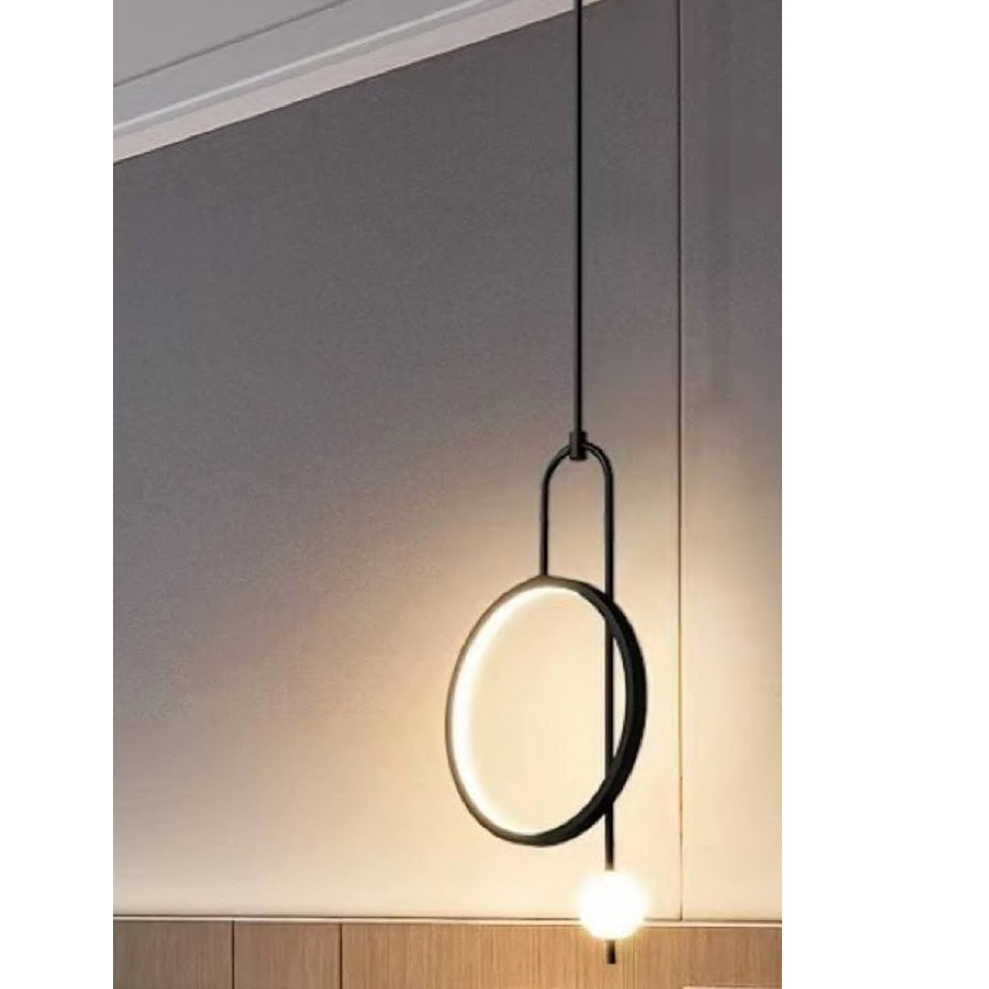 66365/1-Black Led Hanging light