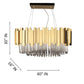 Modern Chandelier Golden Metal + Cristal Chandelier 6737