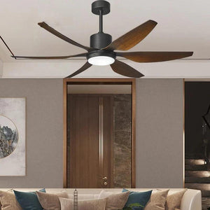 JS-FO - FI-7789-1667mm-A High Speed Modern Designer Fans with Light Black + Wooden Finish Abs Blades Size 1667mm