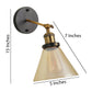 Black Wall Light Gold Glass - 217-1w - Included Bulb
