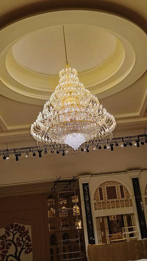 Premium Multi-Layer Crystal Bespoke Chandelier for Atrium Spaces