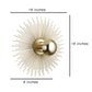 Golden White Metal Wall Light  - 1065-MED - Included Bulb