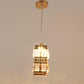 Gold Metal Hanging Light 7091-HL-CRYSTAL-WQ-HL