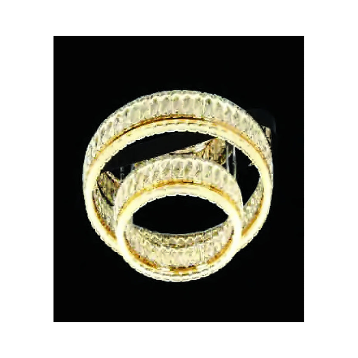 Eliante Ring LED Ceiling Light – Clear Crystal, Metal
