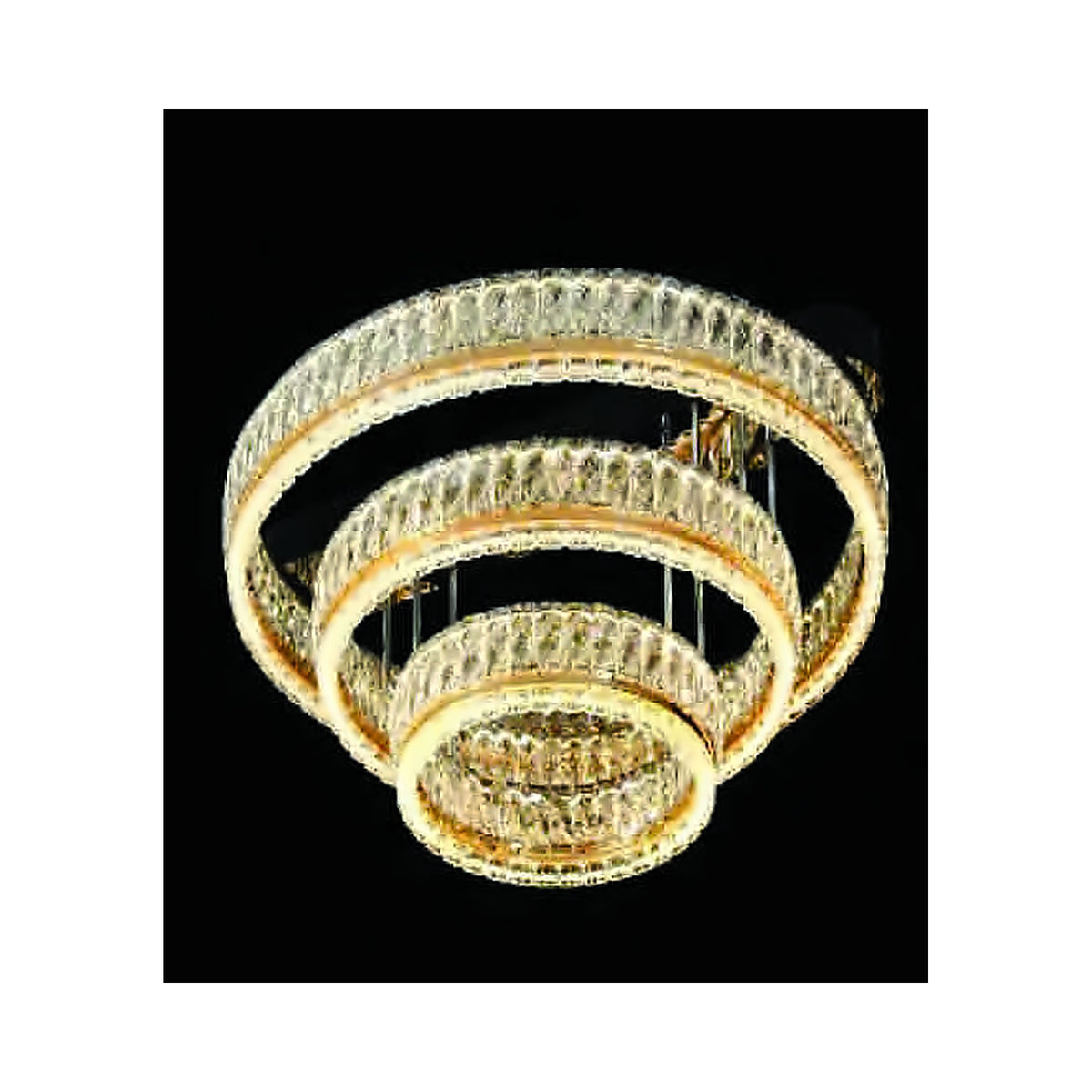 Eliante Three Crystal Chandelier – Clear, Metal