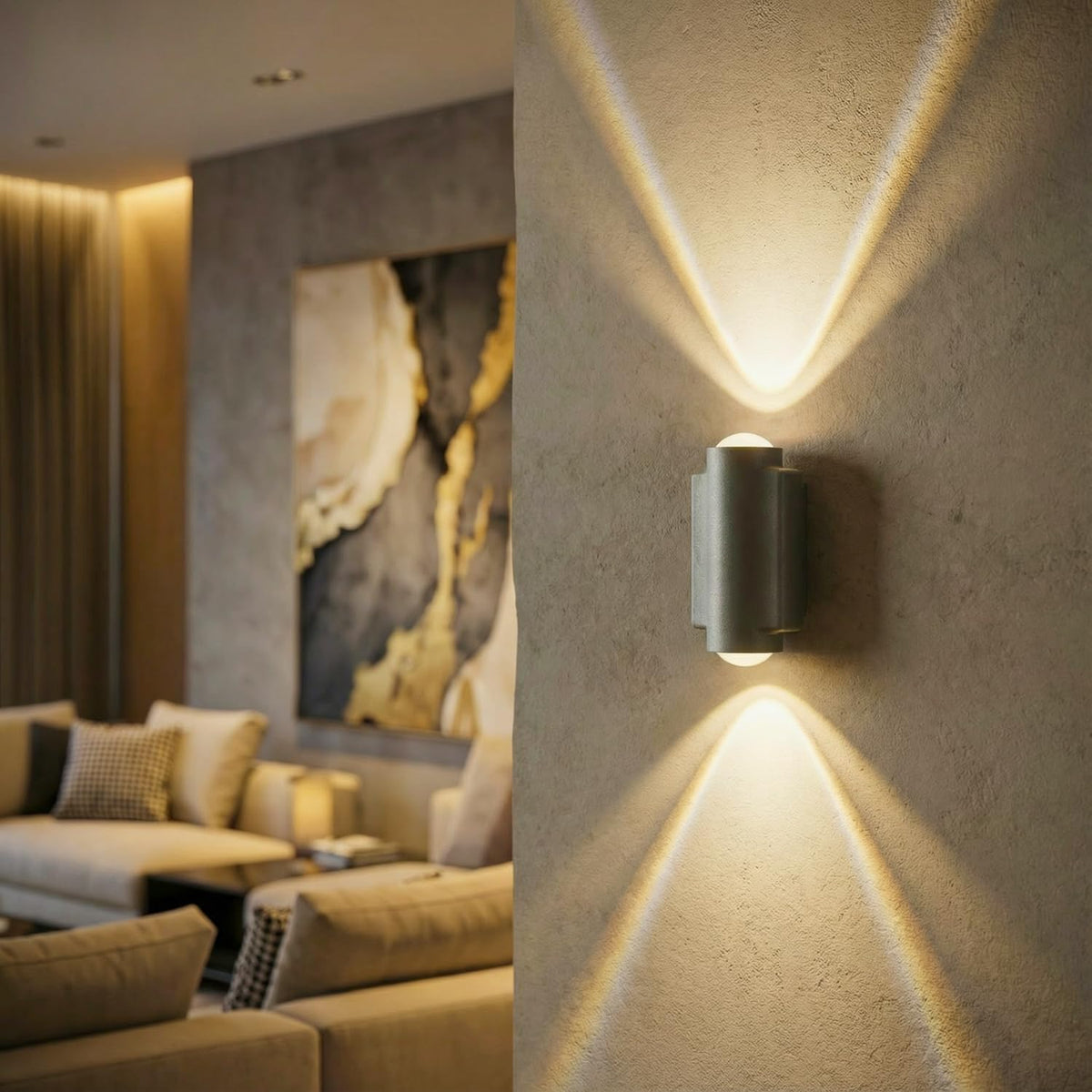 Eliante Up-Down Outdoor Wall Light – Grey (42473-1-3W-WW-GREY)