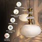 ELIANTE Povque Iron Hanging Light Vintage Decorate Hanging Lamp for Farmhouse Living Room Bedroom Corridor by Jainsons Lights Milky-Forsted - with LED Lamp(s) Included - JS-1318-HL-FROSTED