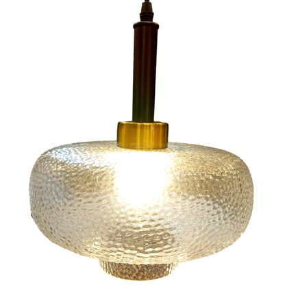 ELIANTE by Jainson Lights | Metal Black & Gold Base Hanging Light | Clear Glass Shade | E-27 Holder | Without Bulb | CC-1020-1 | Hanging Lights for Living Room