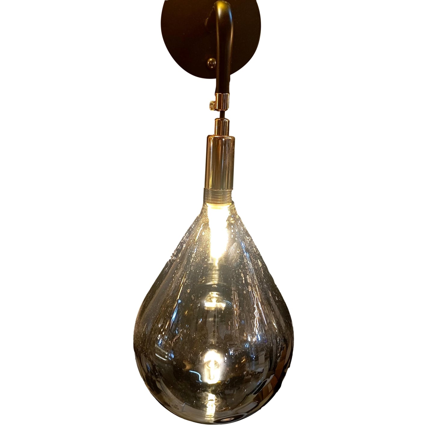 ELIANTE by Jainson Lights | Metal Black Base Wall Light | Chrome Glass Shade | G-9 Holder - Without Bulb | CC-5940