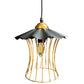ELIANTE by Jainson Lights | Metal Black+Gold Base Hanging Light | Gold Metal Shade | E27 Holder | Without Bulb | CC-Umbrella-3HL | Hanging Lights for Living Room