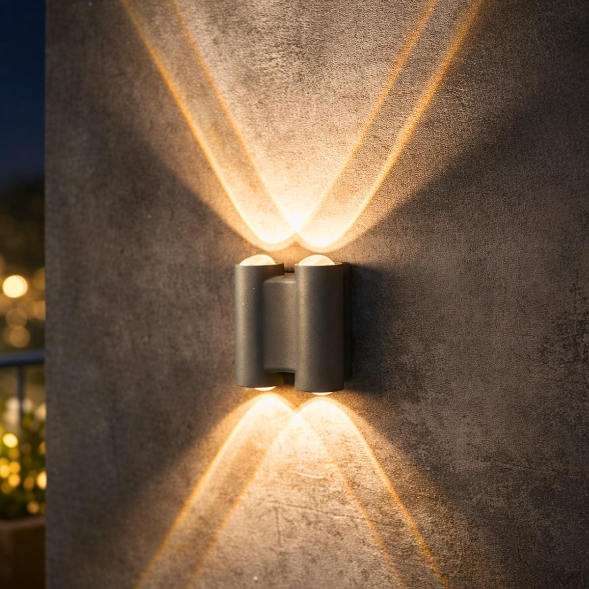 Eliante Up-Down Outdoor Wall Light – Grey, 2-Way (42473-2-5W-WW-GREY)