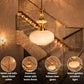 ELIANTE Povque Iron Hanging Light Vintage Decorate Hanging Lamp for Farmhouse Living Room Bedroom Corridor by Jainsons Lights Milky-Forsted - with LED Lamp(s) Included - JS-1318-HL-FROSTED