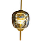 ELIANTE by Jainson Lights | Metal Gold Base Wall Light | Clear & Amber Glass Shade | Inbult Led - 3in1 - Warm/Neutral/White | CC-1536-1 | Wall Lights for Home Decoration