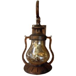 ELIANTE by Jainson Lights | Metal Copper Finsh Base Wall Light | Clear Glass Shade | E27 Holder | Without Bulb | CC-MH096