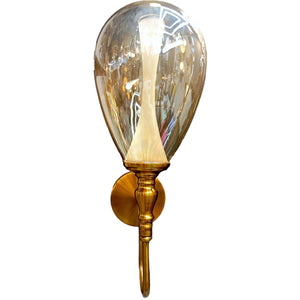ELIANTE by Jainson Lights | Metal Gold Base Wall Light | Gold Glass Shade | G-9 Holder - Without Bulb | CC-7696/1