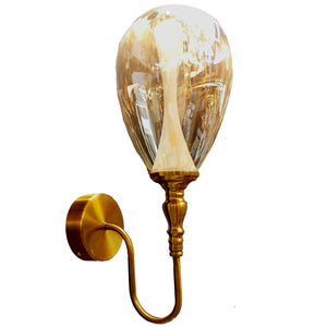 ELIANTE by Jainson Lights | Metal Gold Base Wall Light | Gold Glass Shade | G-9 Holder - Without Bulb | CC-7696/1