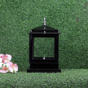 ELIANTE Black Acrylic Base Transparent Acrylic Shade Gate Light - Glass-House-Gl - Inbuilt LED | by Jainsons Lights