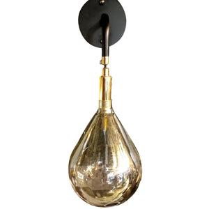 ELIANTE by Jainson Lights | Metal Black Base Wall Light | Chrome Glass Shade | G-9 Holder - Without Bulb | CC-5940