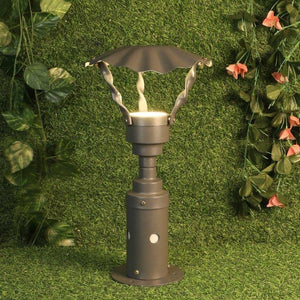 ELIANTE Grey Aluminium Gate Light -Parachute-G-L - Without Bulb | by Jainsons Lights