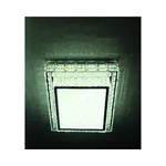 Eliante Square LED Ceiling Light – Clear Crystal, Metal