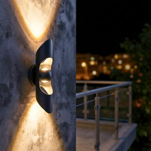 Eliante Up-Down Outdoor Wall Light – Black, 2-Way (42458-7W-WW-BLACK)