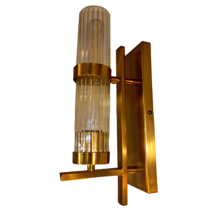 ELIANTE by Jainson Lights | Metal Gold Base Wall Light | Clear Glass Shade | E27 Holder | Without Bulb | CC-Bono-10