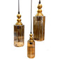 ELIANTE by Jainson Lights | Metal Gold Base Hanging Light | Gold Glass Shade | E-27 Holder | Without Bulb | CC-2071-3