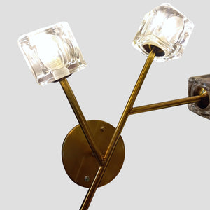 ELIANTE by Jainson Lights | Metal Gold Base Wall Light | Clear Glass Shade | G-4 Holder - Without Bulb | CC-9571-3