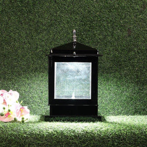 ELIANTE Black Acrylic Base Transparent Acrylic Shade Gate Light - Glass-House-Gl - Inbuilt LED | by Jainsons Lights