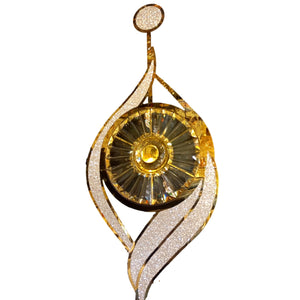 ELIANTE by Jainson Lights | Metal Gold Base Wall Light | Transperent Glass Shade | Inbult Led - 3in1 - Warm/Neutral/White | CC-HL8120