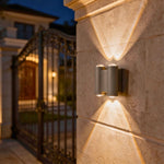 Eliante Up-Down Outdoor Wall Light – Grey, 2-Way (42473-2-5W-WW-GREY)