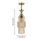 Eliante Fluted Pendant Light – Gold Glass, Gold Metal (80127-1LP-Gold)