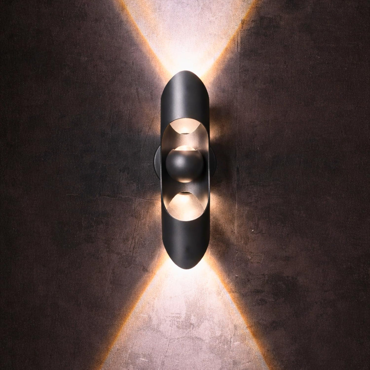 Eliante Up-Down Outdoor Wall Light – Black, 2-Way (42458-7W-WW-BLACK)