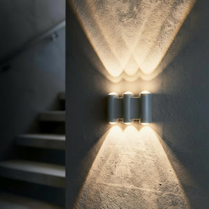 Eliante Up-Down Outdoor Wall Light – Grey, 3-Way (42473-3-7W-WW-GREY)
