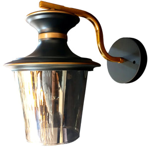 ELIANTE by Jainson Lights | Metal Gold & Black Base Wall Light | Chrome Glass Shade | E-27 Holder | Without Bulb | CC-6268-1w