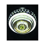 Eliante Concentric LED Thali Crystal Chandelier – Clear, Metal