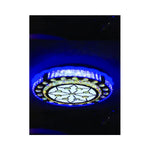 Eliante Round Floral LED Thali Crystal Chandelier – Clear, Metal