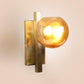 ELIANTE Antique Gold Iron Base Gold Glass Shade Wall Light - 7788-1W - Bulb Included