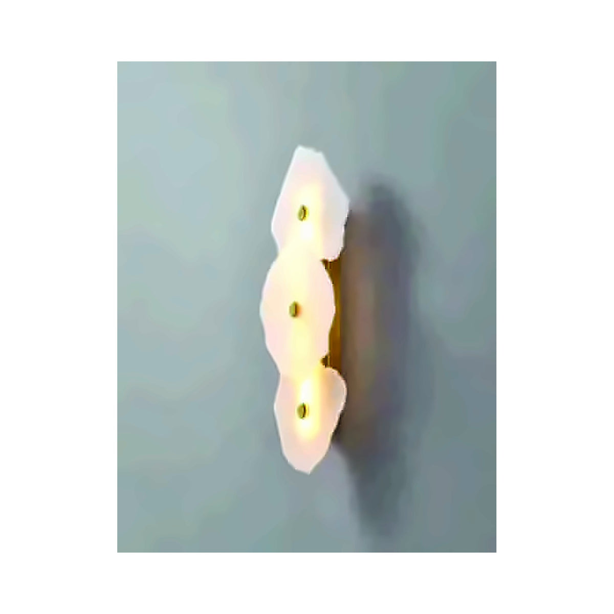 Eliante Triple Marble Wall Light – Frosted & White Glass, Metal