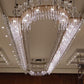 Bespoke Grand Crystal Hall Chandelier – Linear Suspension Design