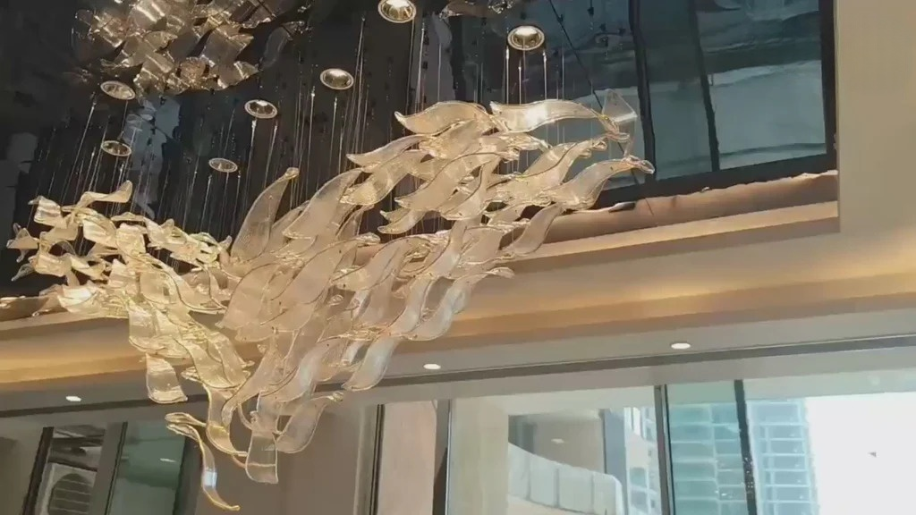 Serenique Chandelier – Modern Glass Elegance for Contemporary Interiors