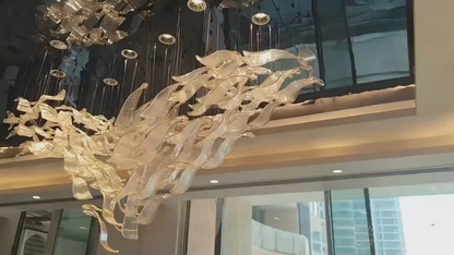 Serenique Chandelier – Modern Glass Elegance for Contemporary Interiors