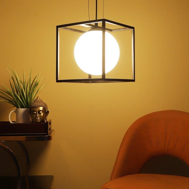 ELIANTE Moon Black Iron Hanging Lights - 8-DOOM-1LP-BLACK - without bulb
