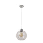 Silver Metal Hanging Light - 8-INCH-DOOM-CL - Included Bulb