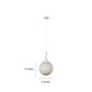White Metal Hanging Light - 8-INCH-DOOM-MF - Included Bulb